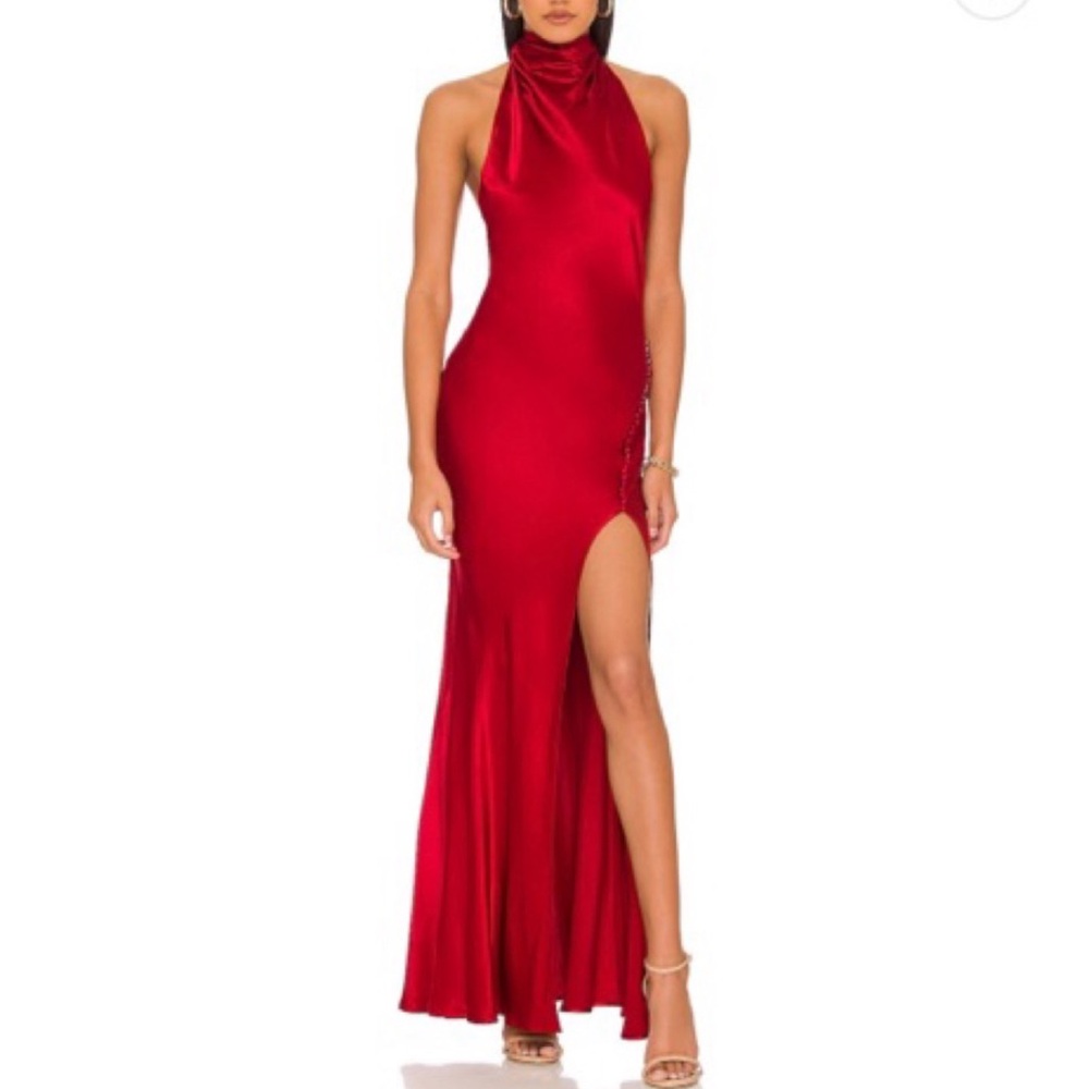 REVOLVE Scarlet Halter Backless Gown
